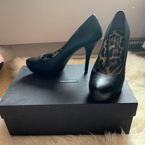 Dolce and Gabbana leather heels size 7.5